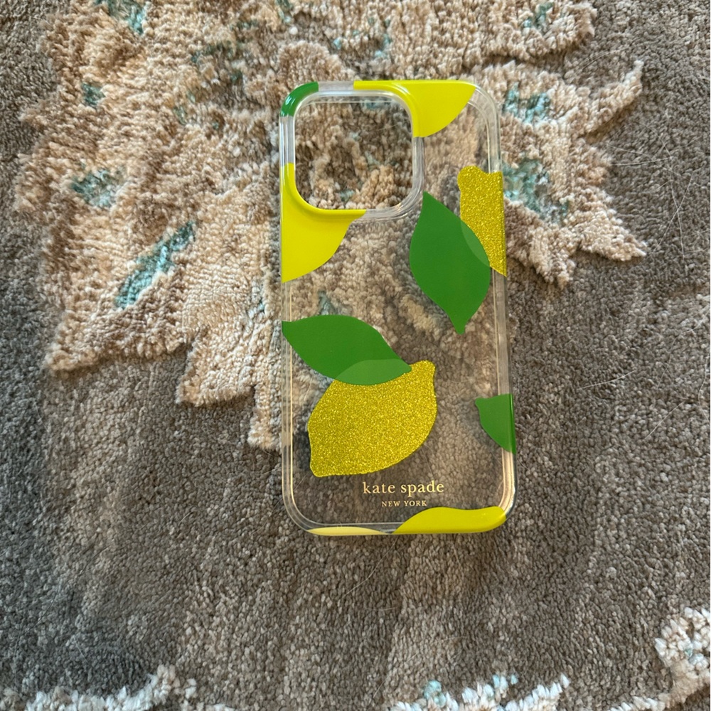 Kate Spade Clear Lemons iPhone 14 Pro Case